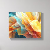 Radiant Bloom of Ethereal Petals in Light Canvas Afdruk (Voorkant)