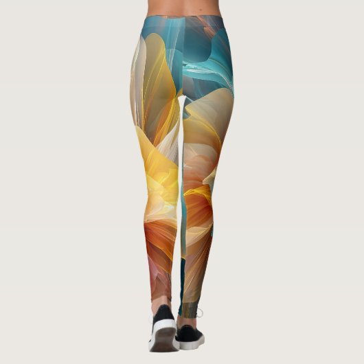 Radiant Bloom of Ethereal Petals in Light Leggings (Achterkant)