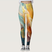 Radiant Bloom of Ethereal Petals in Light Leggings (Voorkant)