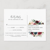 Radiant-Bloom RSVP-Briefkaart met keuze uit maalti Uitnodiging Briefkaart (Achterkant)