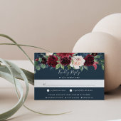 Radiant Bloom RSVP-kaart met keuze uit maaltijden RSVP Kaartje