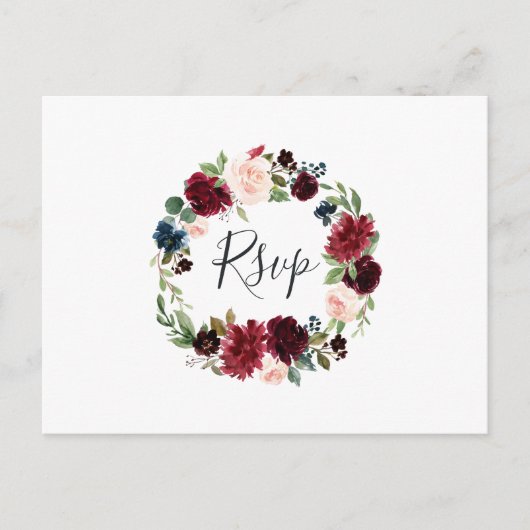 Radiant Bloom RSVP Reminder Briefkaart (Voorkant)