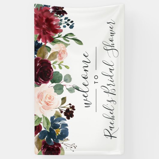 Radiant Bloom Shower Welkom Spandoek (Verticaal)