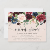 Radiant Bloom Virtual Bridal of Baby shower Kaart (Voorkant)