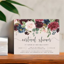 Radiant Bloom Virtual Bridal of Baby shower Kaart