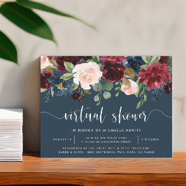 Radiant Bloom Virtual Bridal of Baby shower Kaart