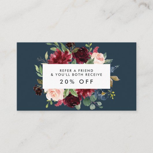 Radiant Bloom Waterverf Floral Aanbevelingskaartje (Voorkant)