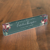 Radiant Bloom | Waterverf Floral Naambordje (Zijkant)