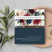 Radiant Bloom | Waterverf Floral van de marine en  Visitekaartje