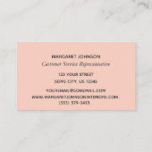 Radiant Bloom Waterverf Floral Visitekaartje (Achterkant)