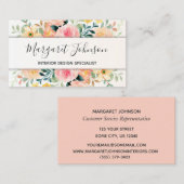 Radiant Bloom Waterverf Floral Visitekaartje (Voorkant / Achterkant)