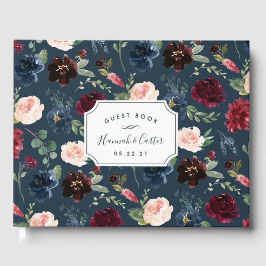 Radiant Bloom Wedding Gastenboek (Voorkant)