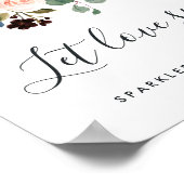 Radiant Bloom Wedding Sparkler Sendoff Sign Poster (Hoek)