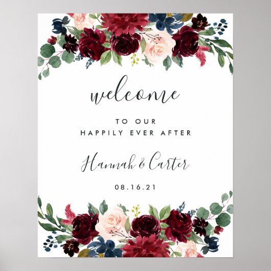 Radiant Bloom Wedding Welcome Poster (Voorkant)