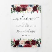 Radiant Bloom Wedding Welkomstbrief & reisroute Drieluik Programma (Cover)