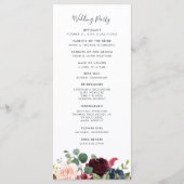 Radiant Bloom Wreath Wedding Ceremony Program Programmakaart (Achterkant)