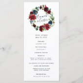 Radiant Bloom Wreath Wedding Ceremony Program Programmakaart (Voorkant)