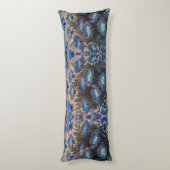 Radiant Blue Chicory Elegance - 3D Bloemen Lichaamskussen (Achterkant (Verticaal))