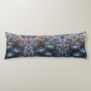 Radiant Blue Chicory Elegance - 3D Bloemen Lichaamskussen