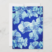 Radiant Blue Orchids bruiloft uitnodiging (Achterkant)
