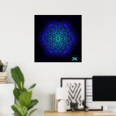 Radiant Blue Poster (Thuiskantoor)