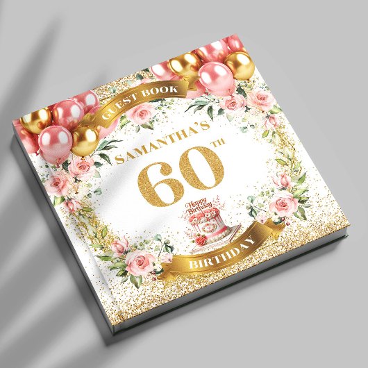Radiant Boho 60e verjaardag Gastboek Bloom Theme Gastenboek