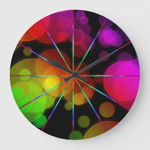 Radiant Bokehs, ronde (grote) wandklok