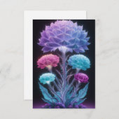 Radiant Botanicals: Neon en Pastel Bloom Art Bedankkaart (Voorkant / Achterkant)