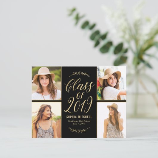 Radiant Branches Afstuderen aangekondigd Briefkaart (Staand voorkant)