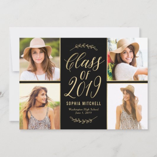 Radiant Branches EDITABLE KLOR Afstuderen Card Kaart (Voorkant)