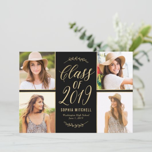 Radiant Branches EDITABLE KLOR Afstuderen Card Kaart (Staand voorkant)