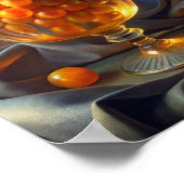 Radiant Bunch: Oranje druiven in transparantie. Poster (Hoek)