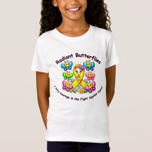 Radiant Butterflies: Yellow Ribbon T-shirt (Voorkant)