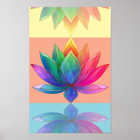 Radiant Chakra Lotus Energy Art Print (Voorkant)
