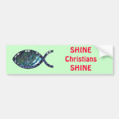 Radiant Christelijk vissymbool Bumpersticker (Voorkant)