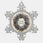 "Radiant Christmas Ring" Tin Sneeuwvlok Ornament (Voorkant)