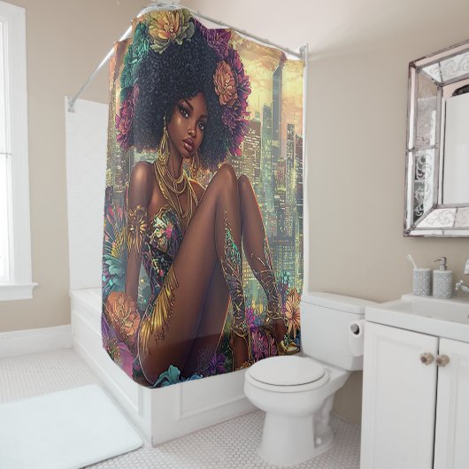 Radiant City Goddess Douchegordijn (In situ)
