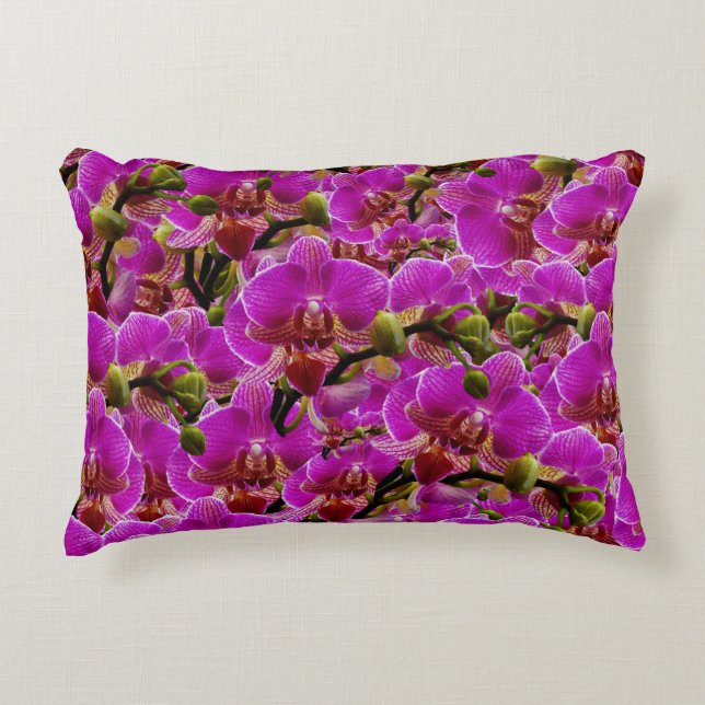 Radiant Clusters: de Magenta Orchid Symphony, Accent Kussen (Voorkant)