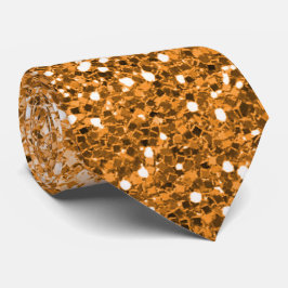 Radiant Copper Gold Glitter Shimmer Stropdas