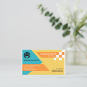 Radiant Creative Geometric Pastel Color Shape Taxi Visitekaartje (Staand voorkant)