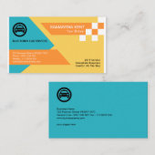 Radiant Creative Geometric Pastel Color Shape Taxi Visitekaartje (Voorkant / Achterkant)