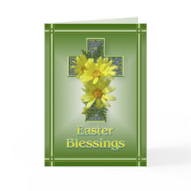 Radiant Cross Easter Blessing Wenskaart
