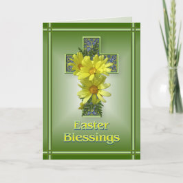 Radiant Cross Easter Blessing Wenskaart Feestdagen Kaart
