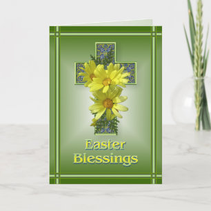 Radiant Cross Easter Blessing Wenskaart Feestdagen Kaart