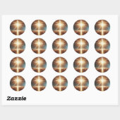 Radiant Cross Spirituele Cirkel Sticker (Vel)