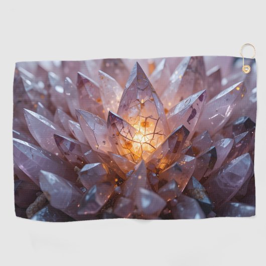 Radiant Crystal Heart Golfhanddoek (Horizontaal)