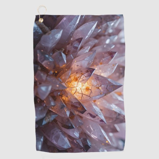 Radiant Crystal Heart Golfhanddoek (Voorkant)