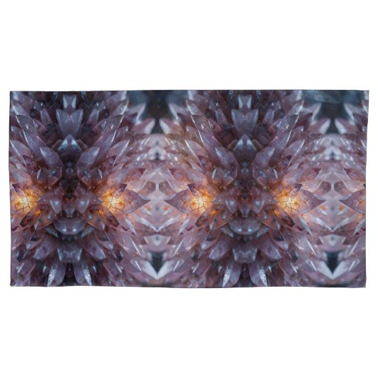 Radiant Crystal Heart Kussensloop (Voorkant-Links)