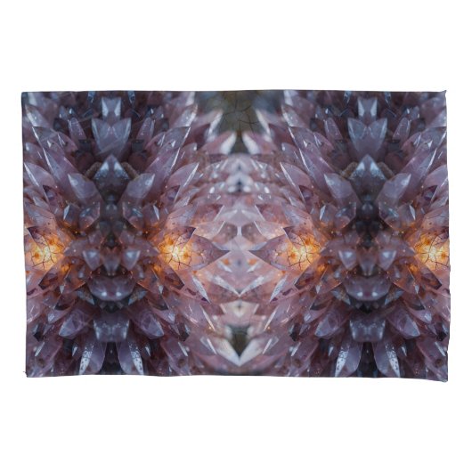 Radiant Crystal Heart Kussensloop (Voorkant-Links)