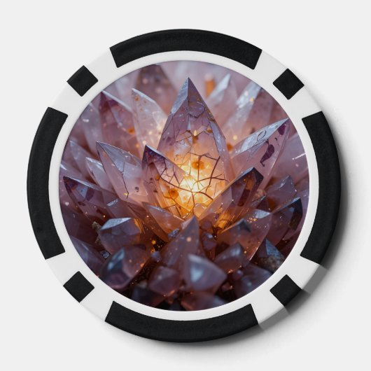 Radiant Crystal Heart Poker Chips (Achterkant)